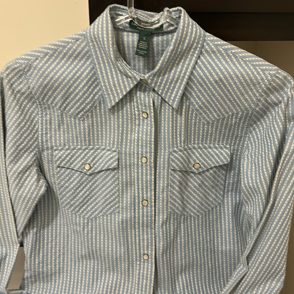 Women’s Ralph Lauren pearl snap shirt